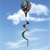 1pc, Rainbow Hot Air Balloon Wind Spinner Sequin Rotating Colorful Windmill String Garden Windmill, Scene Decor, Holiday Decor, Room Decor