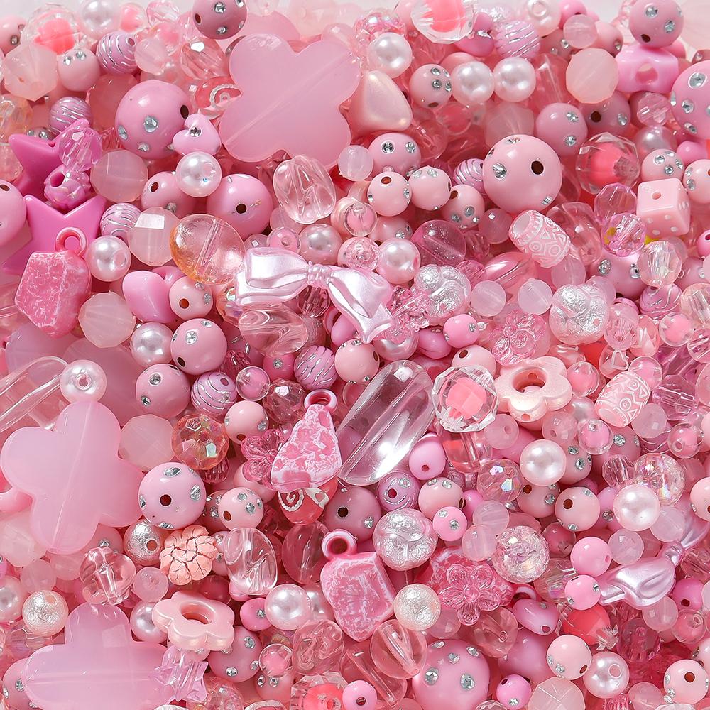 20g/Lot Mixed Shape Beads Acrylic Loose Spacer Bead for DIY Handmade Bracelet Necklace Jewelry Making Accessories Supplies