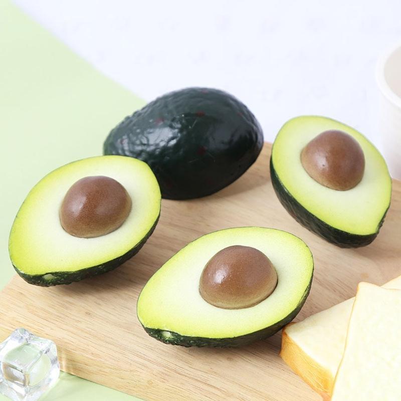 Simulation Avocado Fake Avocado Fruit Model Fruit Shop Cabinet Decoration Props Kitchen Accessories Home Wedding Kitchen