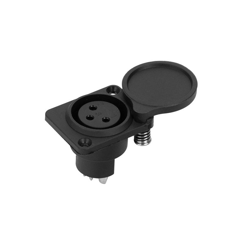 

Battery Charger Port 3 Pin Inline Connector Jack Socket With Cap For Electric Scooter E-Wheelchair Microphone Connectors Adapter as the picture