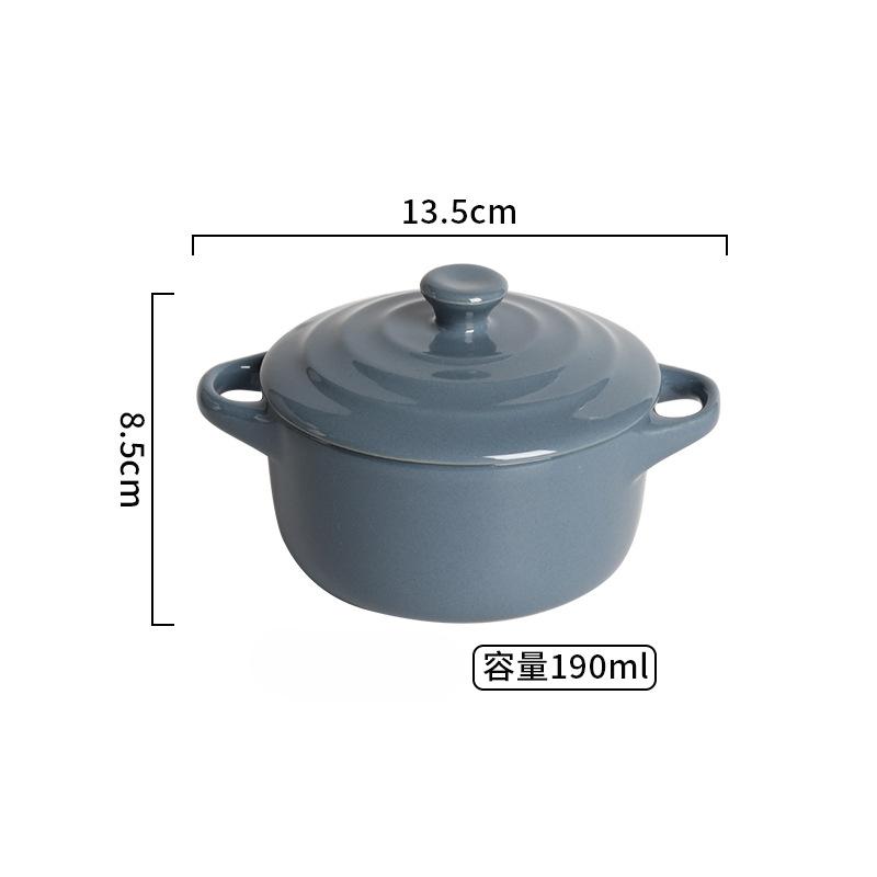 Water Separated Stewing Cup Light Luxury Ceramic Double Ear Stewing Pot with Lid Household Special Bowl