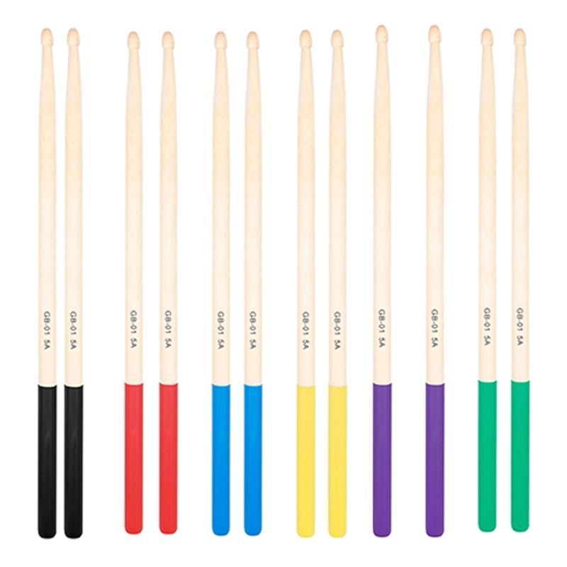 1Pair Nonslip Universals Drumsticks 5A/7A Maple Wood Drumsticks Simple Light Weight Drum Stick for Drummer, Beginner