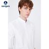 Navigare Men's 100% Cotton Antibacterial Stand Collar Shirt
