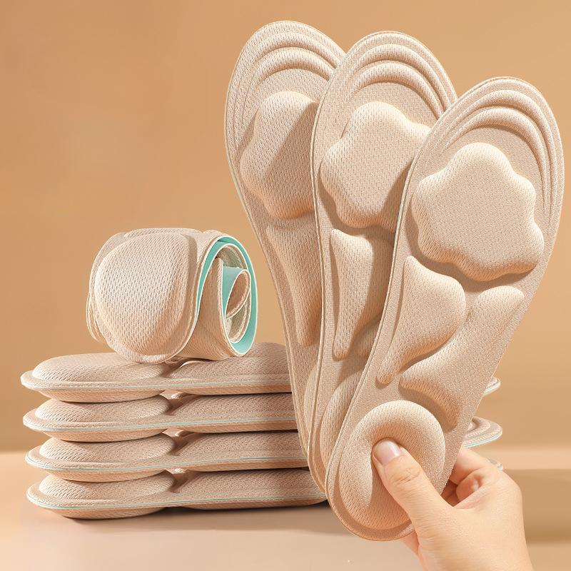 

Спортивна устілка 6D Cloud Style, що поглинає піт, дихаюча потовщена амортизаційна надм’яка та зручна еластична устілка 41-42 бежевий