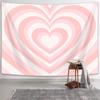 Cute Pink Heart Print Pattern Tapestry Home Bedroom Home Living Room Dormitory Wall Decor Background Cloth Tapestry