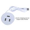 3 Port USB Desk Grommet Hole Round Desktop Charging Station USB Embedded Power Adapter Charging Cable Connector
