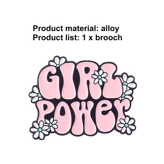Feministická brož Krásný design Snadno se nosí Dobrý lesk Vynikající šperky Kostýmní doplňky Girl Power