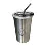 500ml Stainless Steel Coffee Travel Mug with Lid & Straw