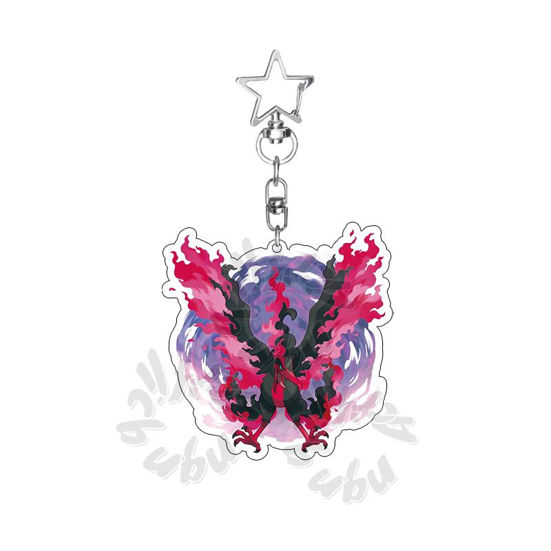 Cartoon MEW  Eevee POCKET Acrylic Keychain Students Anime Kawaii Key Ring Backpack Jewelry Charm Ornament Gifts for Friends Toy