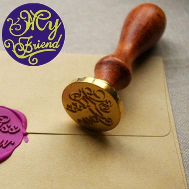 Unique Wood Handle Wax Seal Stamp Wedding Custom/Greetings Envelope Seal Scrapbooking Greetings Wax Seal Stamps