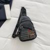 Ethnic Style Crossbody Bag - Denim Fashionable - Large Capacity - Shoulder Bag for Daily Use Casually
