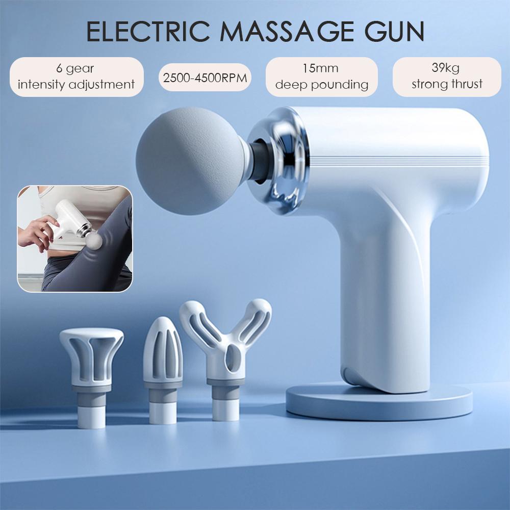 USB Portable Electric Massage Gun Mini Fascia Gun High Frequency Vibration Body Massage Gun Muscle Relaxation Fascia masajeador