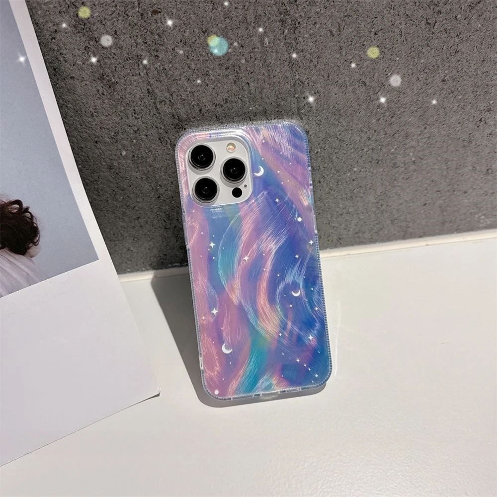 Gradual Change Dream Starry Sky for iPhone17promax Apple 16 Laser 14/13 Large Hole 15 Mobile Phone Case