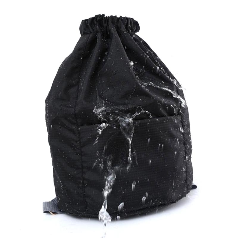 Drawstring School Backpack Waterproof Gym Sacks Unisex Travelling Shoulders Bag