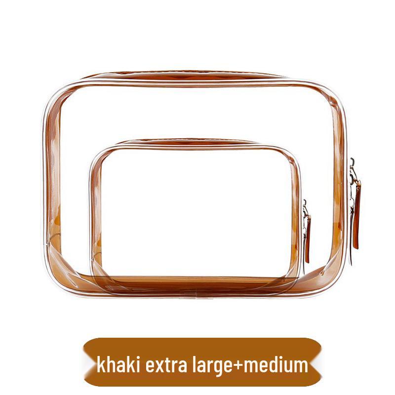 Large Capacity Waterproof Transparent Makeup Bag - Portable Toiletry Organizer for Travel
