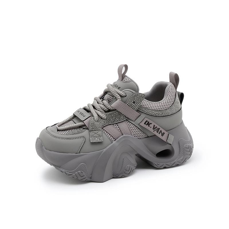 Dad Shoes Women's Autumn Breathable Versatile Dad Shoes Student Sports Casual Shoes Double Net