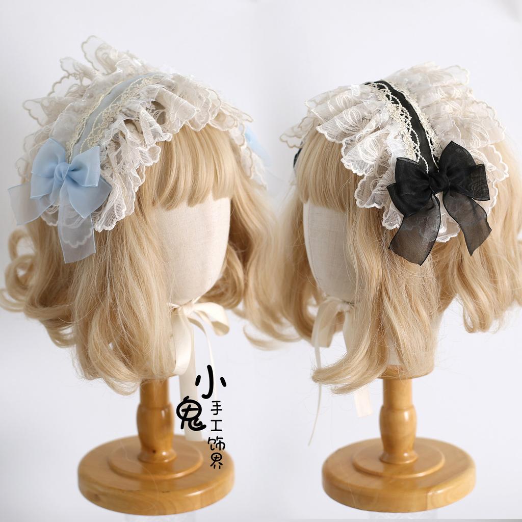 Flower Island Butterfly Hair Accessories for Girls Multi-colored Original Lolita Headband Sweet Lace Bow Cute Ballet Hair Clips