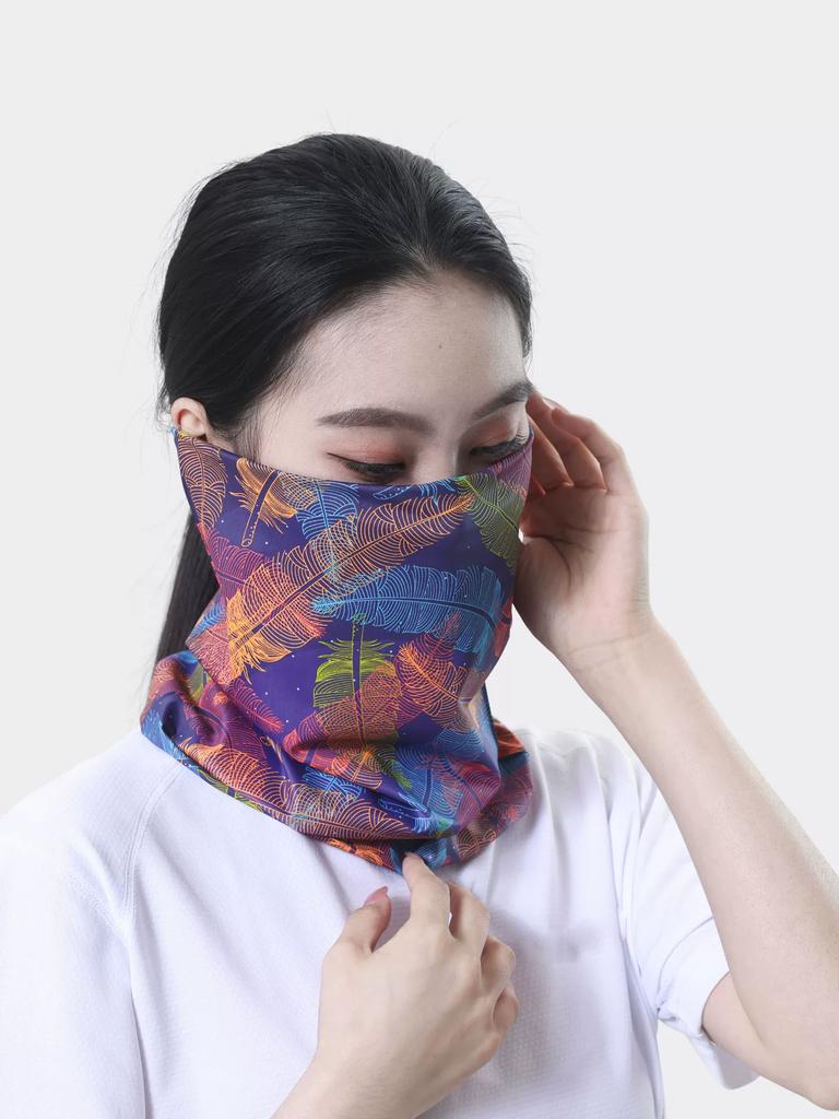 Summer Sun Protection Cycling Headscarf Windproof Mask UV Protection Seamless Ice Silk Men and Women Scarf Sets Running Mask