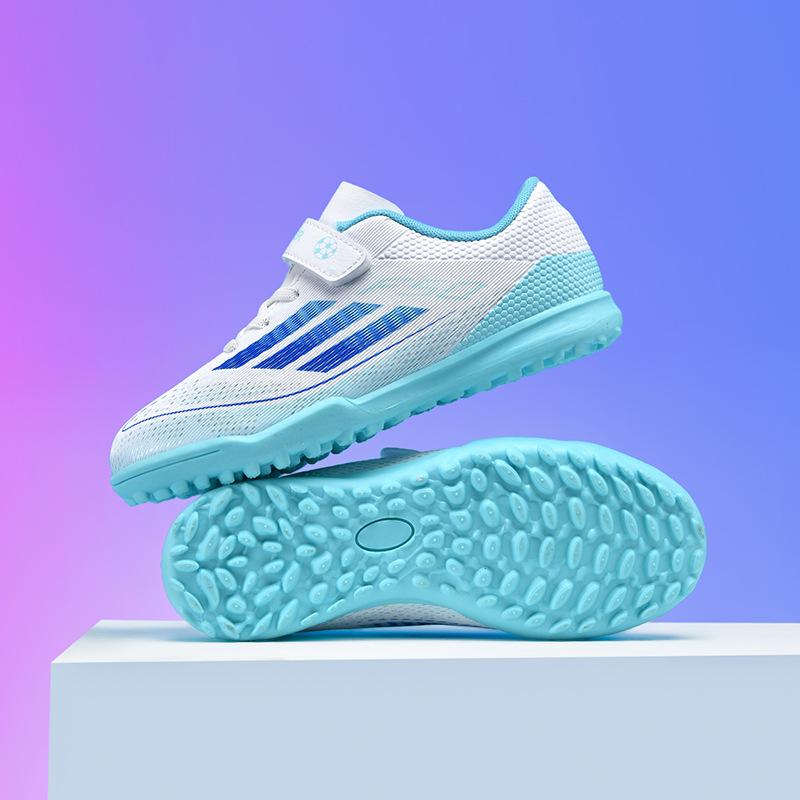 

Новые футбольные бутсы F50 для детей и подростков, на липучке, для мальчиков и девочек, с шипами, для учеников начальной и средней школы, соревновательная спортивная обувь 30