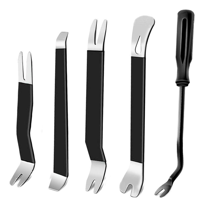 Stainless Steel and Plastic Car Door Panel Pry Tool Set - 6/7/11 Pieces