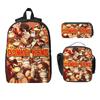 3Pcs Donkey Kong Bananza Game Prints Backpack Set for Kids Pencil Boxes Bookbag Sets with Lunch Box For School Students Knapsack