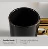 Personalized Ceramic Mug with Gold & Silver Gun Handle, 3D Design, Colored Glaze
