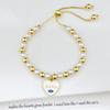 Hot Sale Zircon Shell Mother Theme Copper Bead Pearl Chain Bracelet Fashion for Women Mom Holiday Mother's Day Jewelry Gift
