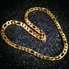 Luxury Classic 8MM sideways chain 18K gold fine   Copper Necklace for Men woman fashion wedding party Jewelrys Gifts