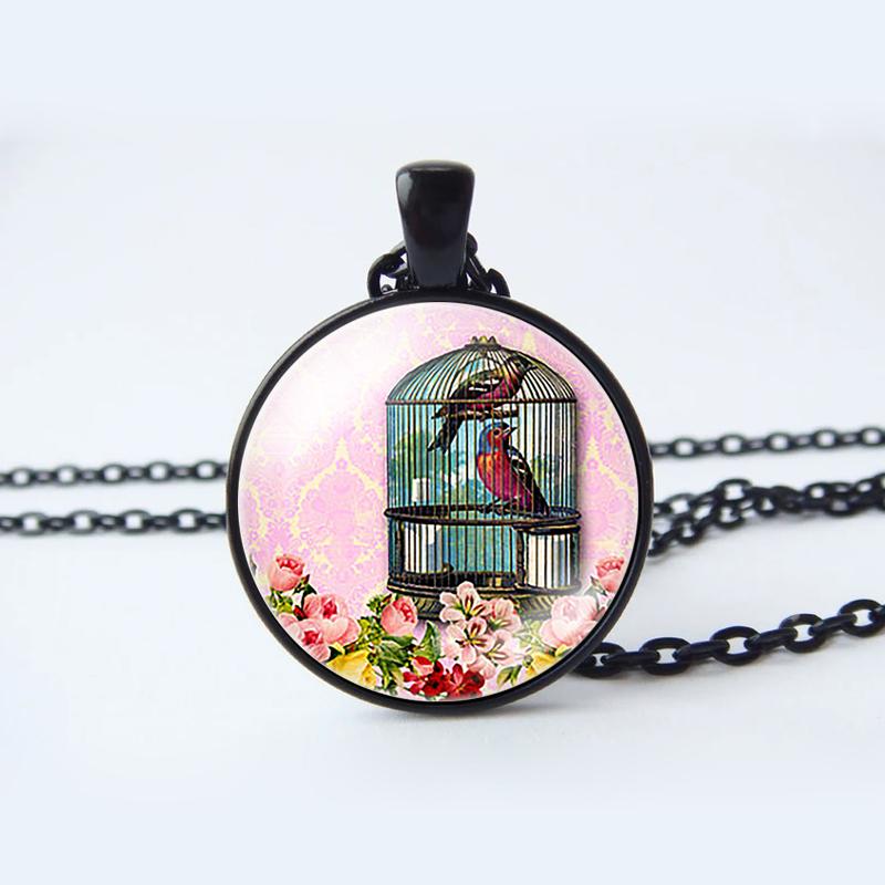 Collana con ciondolo cabochon in vetro a forma di fiore, gioielli con loto, pesca, rosa, girasole, tulipano