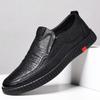 Summer New Breathable Hallow Leather Shoes for Men Solid Color Fashion Casual Driving Shoes Male Low Top Flat Shoes Man