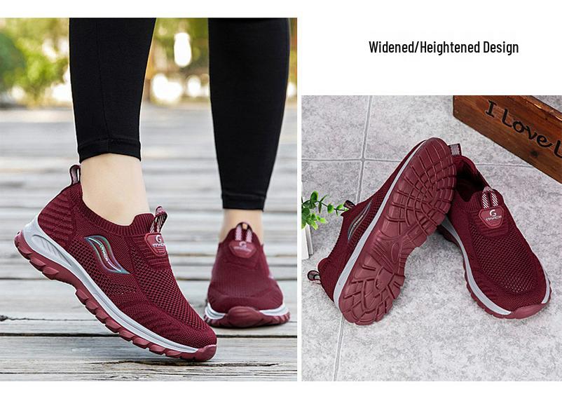 Zhang Kaili Men's Summer Slip-On Mesh Breathable Non-Slip Lightweight Comfortable Elderly Sports Dad Shoes