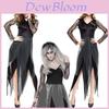 Elegant Ladies Womens Horror Zombie Costume Featuring Lace Hollow Long Sleeves