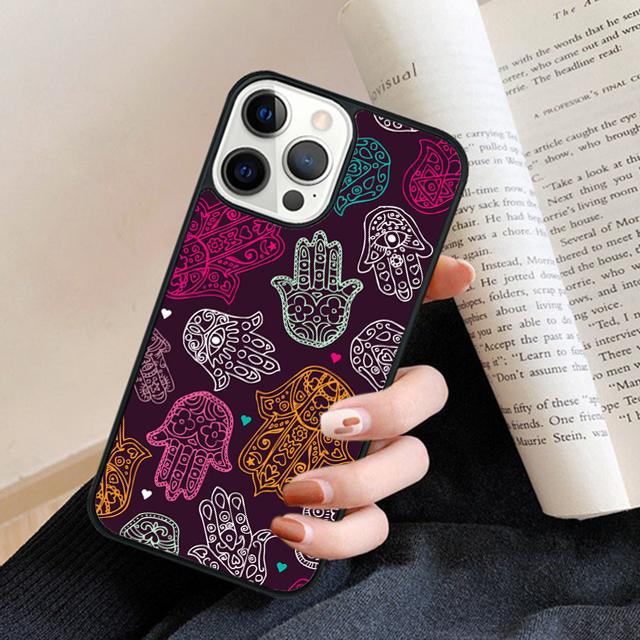 Hamsa Hand of Fatima Phone Case Back Cover for iPhone 17 Air 16 15 14 13 11 12 Pro Max Plus Fundas Coque