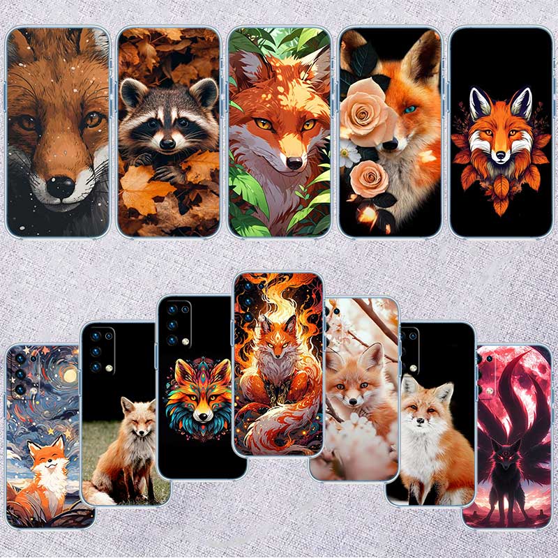 RE31 fox cute Transparent Phone Case for Motorola Moto G40 G04 G05 One Ace Action  Fusion + Plus Hyper Macro Vision Zoom