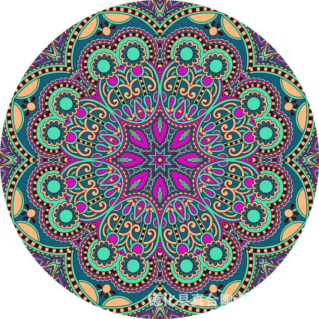 Mandala Flower Cup Coaster Round Ceramic Placemats Non-slip Tablemat Insulated Coasters Kitchen Decoration Tableware Home Decor