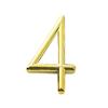 6cm Door Number Sign Creative Self Adhesive Gold Plate Sign 3D ABS Number Stickers Universal