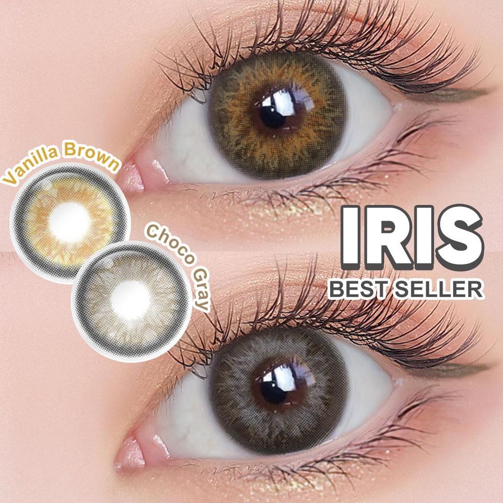 Barevné kontaktní čočky Magister 14,2 mm hnědé/šedé Přírodní kontaktní čočky 1 pár módních čoček Iris Series