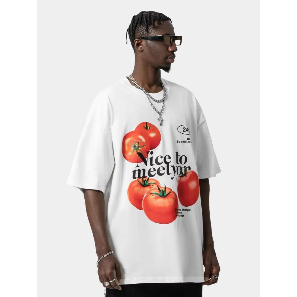 Summer Fashion Heavyweight Retro Men's English Letters 100% Cotton Printed Round Neck High-quality Casual Fitness Street T-shirt