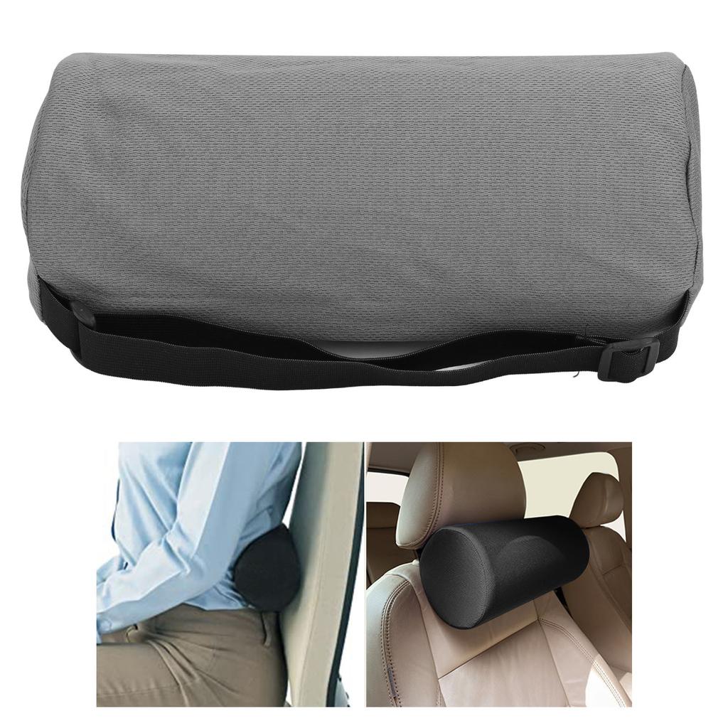 Lumbar Roll Pillow Multifunctional Back Roll Waist Support Cylinder Pillow with Strap