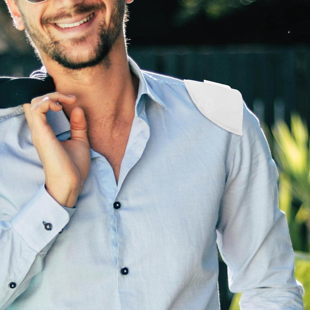 4 ks Houbové ramenní vycpávky Samolepicí Protiskluzové Šicí Pěnové Vycpávky Pro Oblek Kabát Bundu Sako Oblečení Unisex Podpůrná Vložka