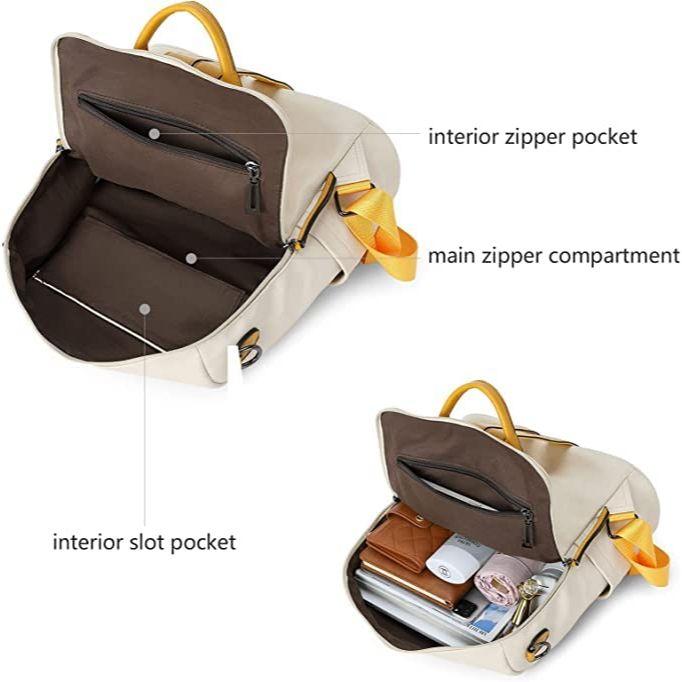 Premium Leather Convertible Ryggsekk Håndveske Sling Bags for kvinner