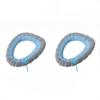 1/2PCS Portable Stitched Color Knitted Toilet Mat Thickened Washable Antifreeze Toilet Seat Cover Universal Bathroom Accessories