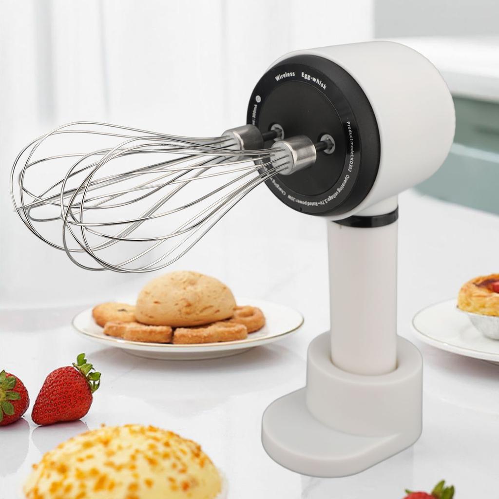 Frusta a mano ricaricabile USB senza fili, doppia frusta in acciaio inossidabile, sbattitore elettrico, per dolci e cucina, batteria da 3000 mAh, utensile da cucina