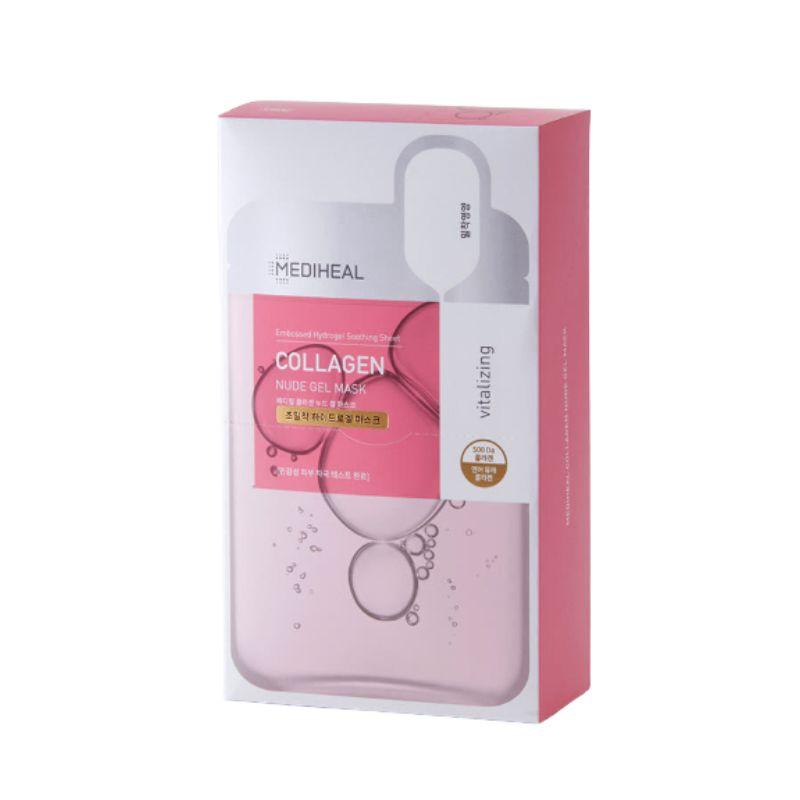 MEDIHEAL Collagen Nude Gel Mask Firming Hydrogel Facial Mask 10 Sheets