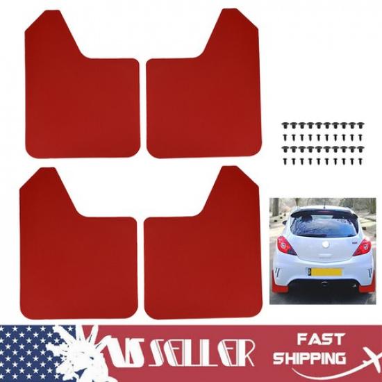

Red Mudguards Mud Flaps Splash Guards Mudflaps Fender Flares Dirty Universal Car