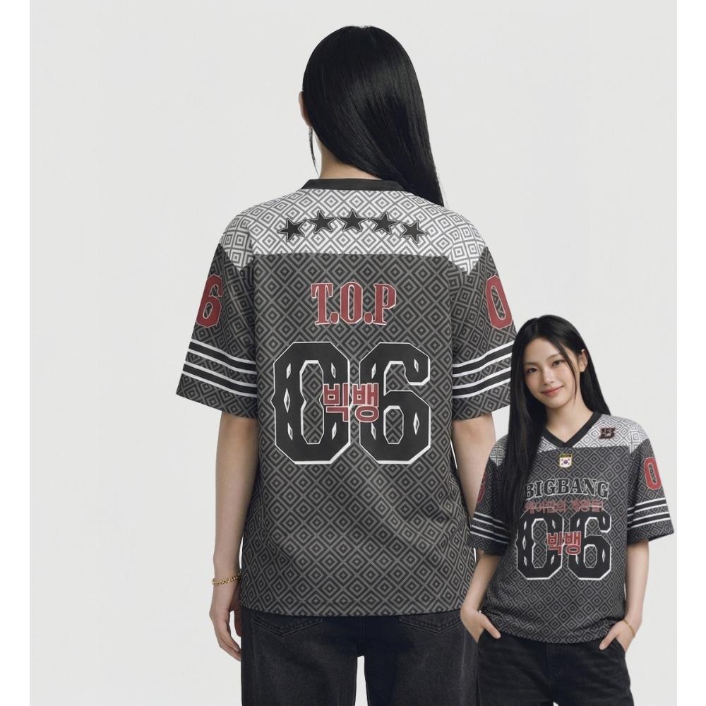 2026 Women s Kpop Group T.O.P 99 Football Jersey Tee Breathable Mesh Short Sleeve Casual Streetwear Kpop Fans Family Kids Tee S