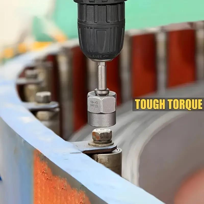 15-Piece Premium Nut Extractor Set - Efficiently Removes Damaged, Frozen, Rusty Bolts, Nuts, And Screws - Chrome Vanadium Steel, Uncharged