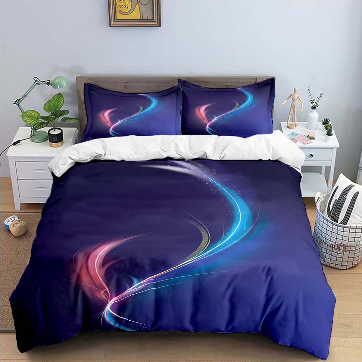 

Fashion 3D Popular Mobile Walpaper Print Beding Suplies Set Soft Duvet Cover Bed Warm Comforter Set Beding Set High-End Premium Birthday Gift 100*200cm Single