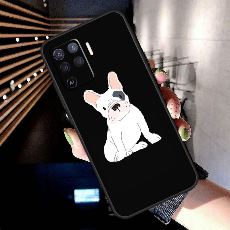 

French Bulldog Dog Case For Oppo A78 A98 A18 A38 A58 A60 A80 A40 A77 A57 A17 A74 A54 A94 A96 A76 A16 A15 A5 Pro OPPO A78 5G