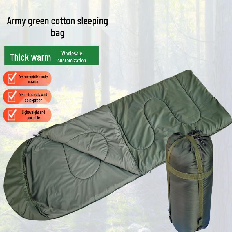OLOEY Outdoor Camping Cotton Sleeping Bag
